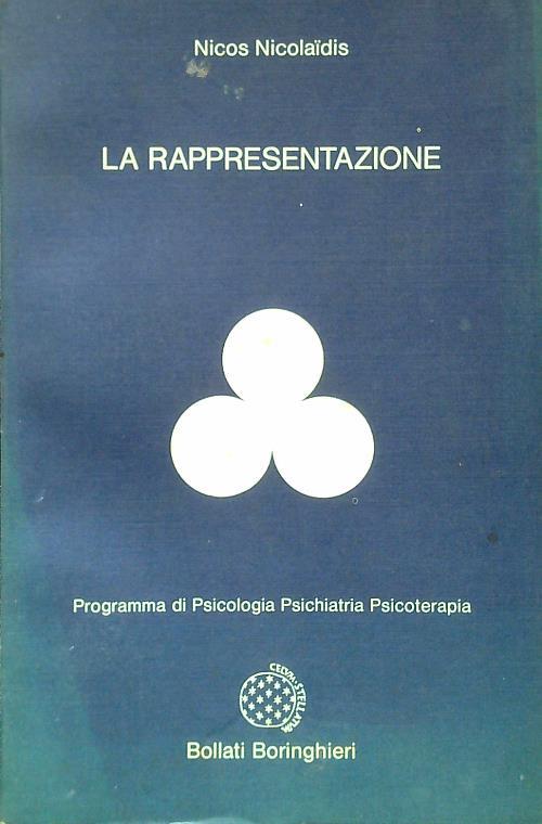 La rappresentazione - Nicos Nicolaidis - copertina