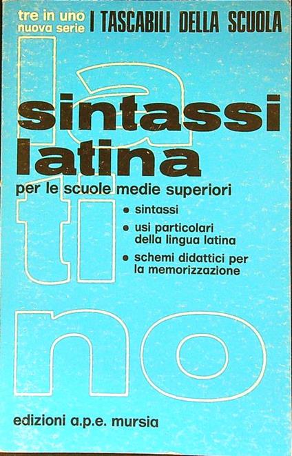 Sintassi latina - copertina