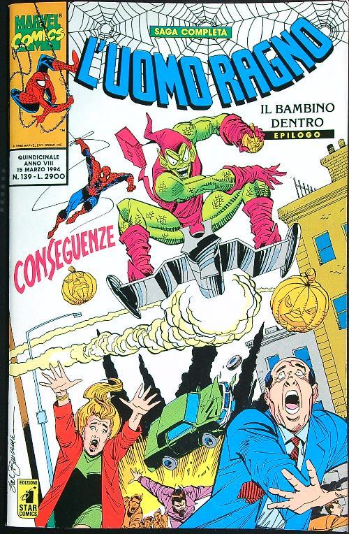 L' uomo ragno 139/15 marzo 1994 - copertina