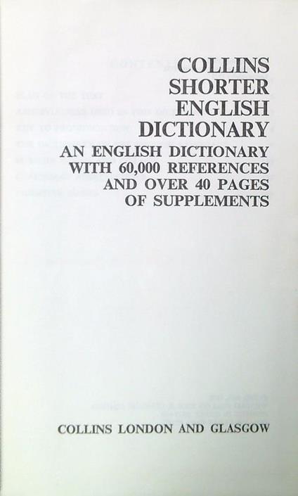 Collins shorter english dictionary - copertina