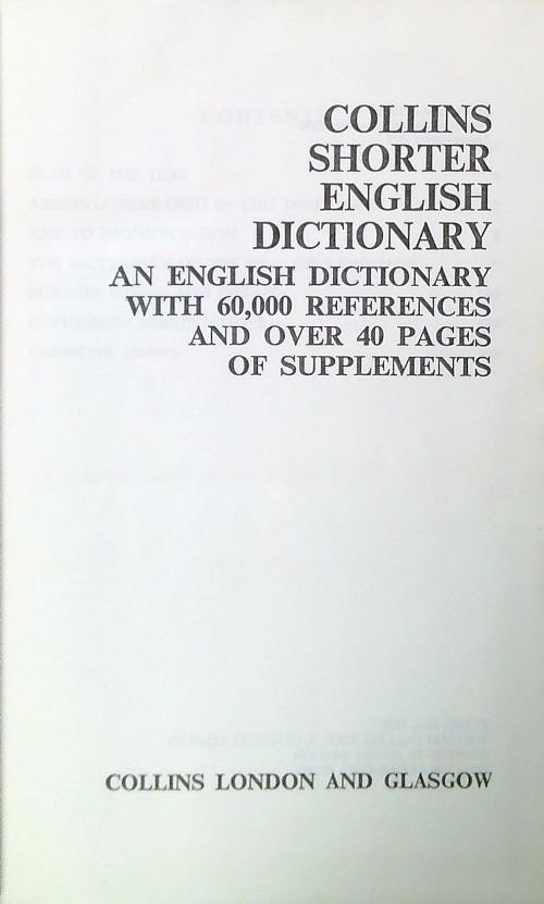 Collins shorter english dictionary - copertina