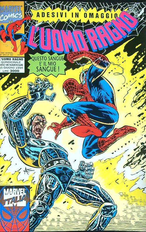 L' uomo ragno 145/ 15 giugno 1994 - copertina