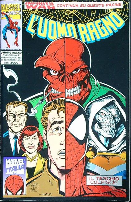 L' uomo ragno 151/15 settembre 1994 - copertina