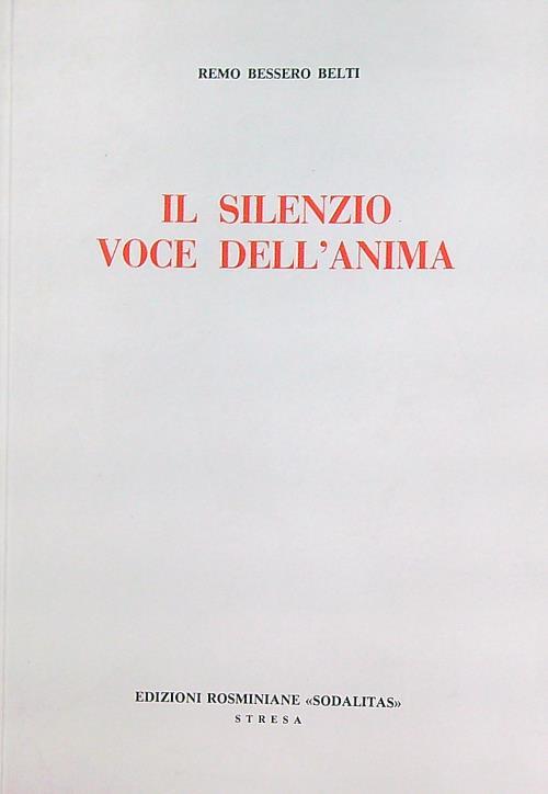 Il silenzio voce dell'anima