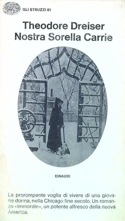 Nostra Sorella Carrie - Theodore Dreiser - copertina