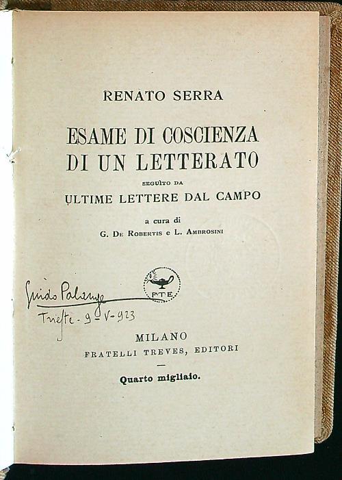 Esame di coscienza di un letterato