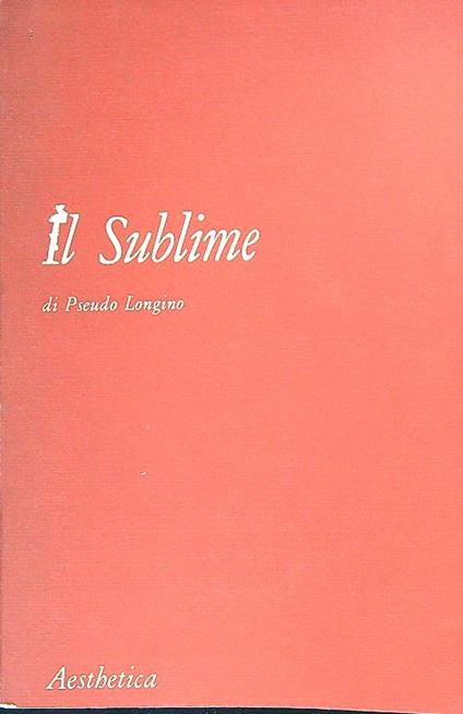 Il sublime - Pseudo Longino - copertina