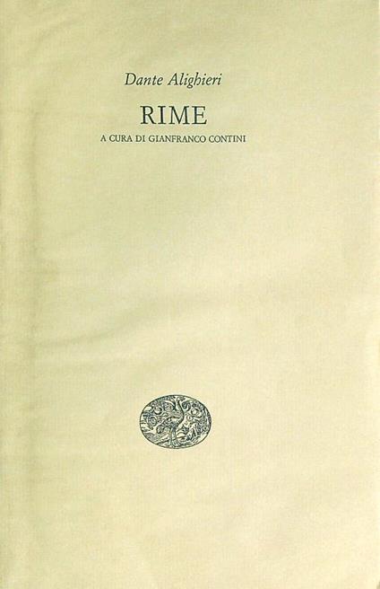 Rime - Dante Alighieri - copertina