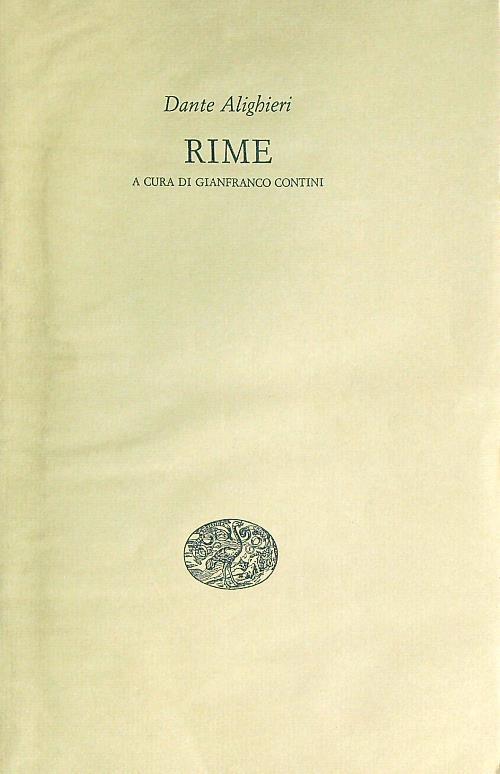 Rime - Dante Alighieri - copertina