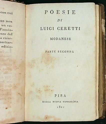 Poesie parte seconda - Luigi Caretti - copertina