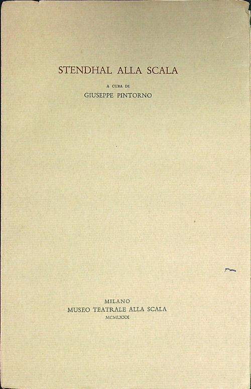 Stendhal alla Scala - Giuseppe Iorno - copertina