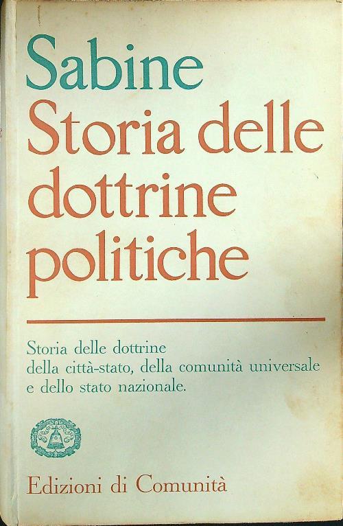 Storia delle dottrine politiche - copertina