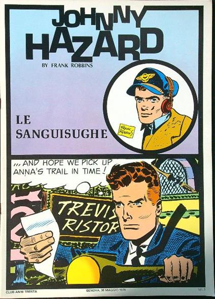 Johnny Hazard: Le sanguisughe - copertina
