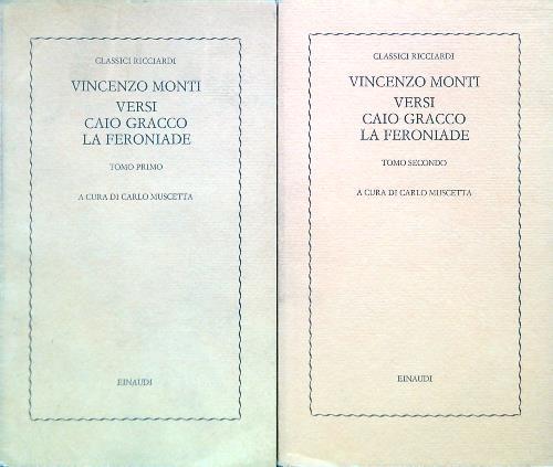 Versi Caio Gracco La Feroniade. 2 Volumi