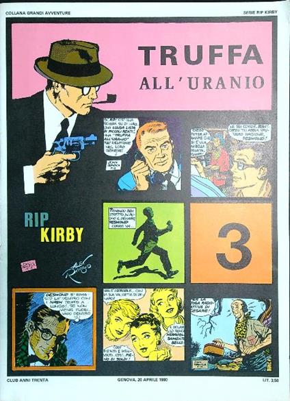 Rip Kirby: truffa all'uranio - Alex Raymond - copertina