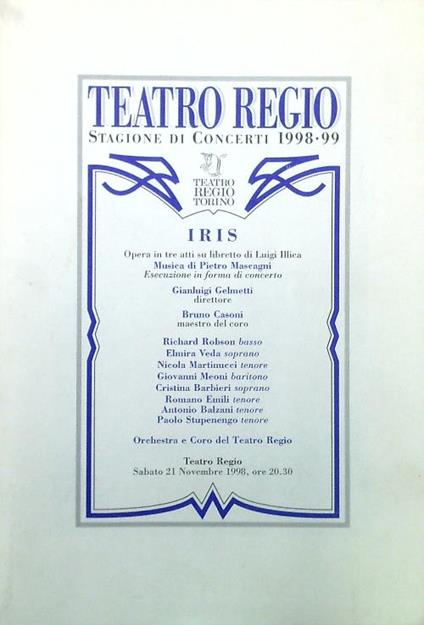 Teatro Regio. Stagione di Concerti 1998-99 - copertina