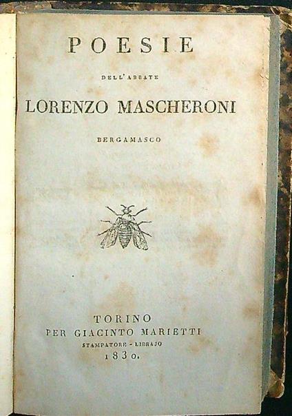 Poesie - Lorenzo Mascheroni - copertina