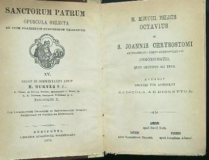 Sanctorum patrum opuscola selecta XV-XVI - copertina