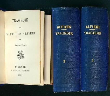 Tragedie di Vittorio Alfieri 3 vv. - Vittorio Alfieri - copertina