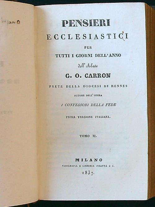Pensieri ecclesiastici per tutti i giorni dell'anno vol. II