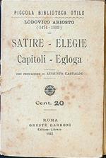 Satire - Elegie - Capitoli - Egloga