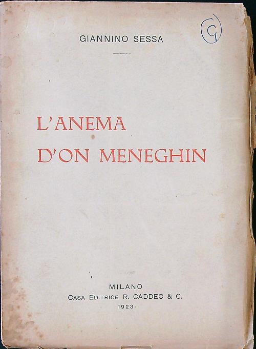 L' anema d'on meneghin - copertina