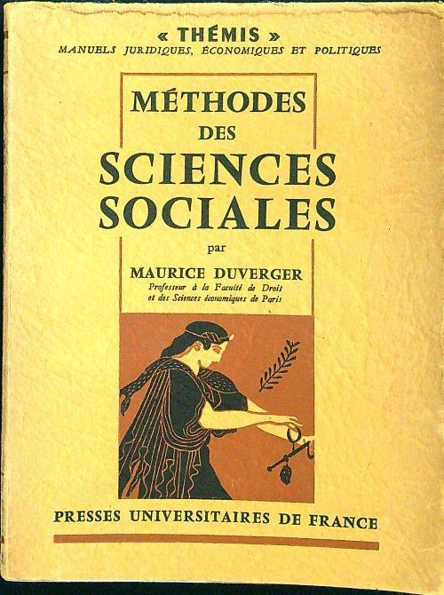 Methodes des sciences sociales - Maurice Duverger - copertina
