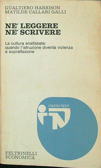 Nè leggere nè scrivere - Harrison - copertina