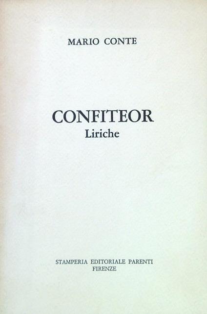 Confiteor - Mario Conte - copertina