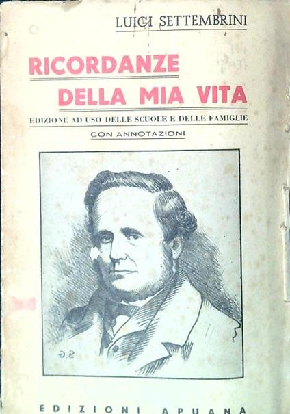 Ricordanze della mia vita - Luigi Settembrini - copertina