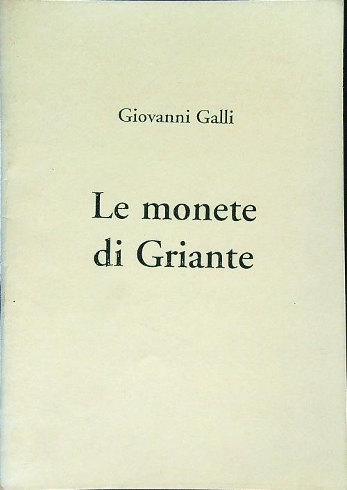 Le monete di Griante