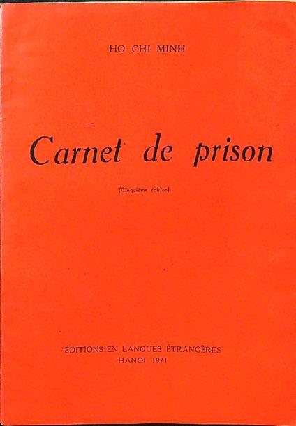 Carnet de prison - Ho Chi Minh - copertina