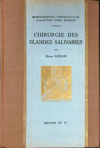 Chirurgie des glandes salivaires - Henri Redon - copertina