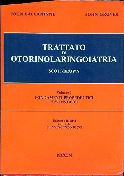 Trattato di otorinolaringoiatria di Scott-Brown 5vv - John Ballantyne - copertina