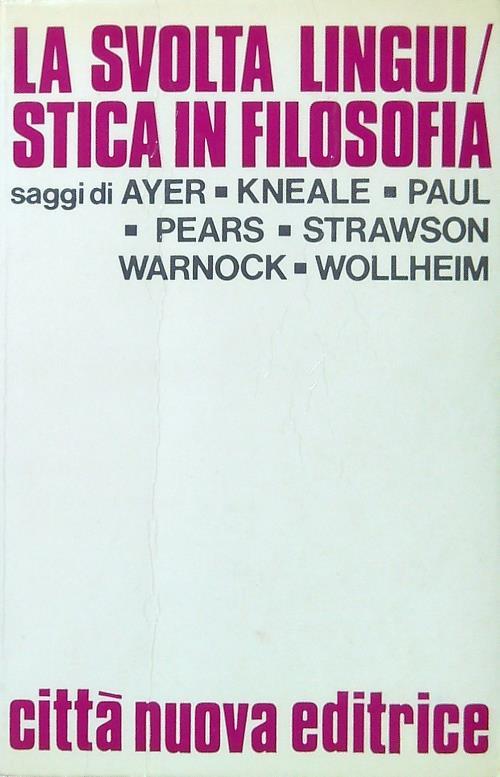 La svolta linguistica in filosofia - copertina