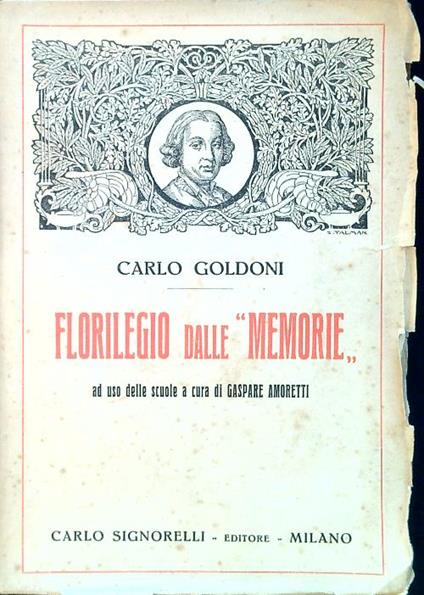 Florilegio dalle memorie - Carlo Goldoni - copertina