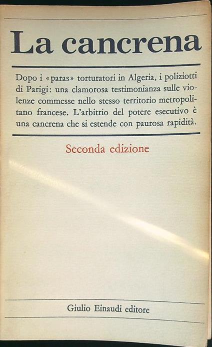 La cancrena - copertina