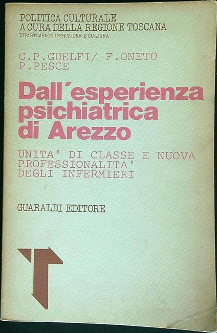 Dall'esperienza psichiatrica di Arezzo - copertina