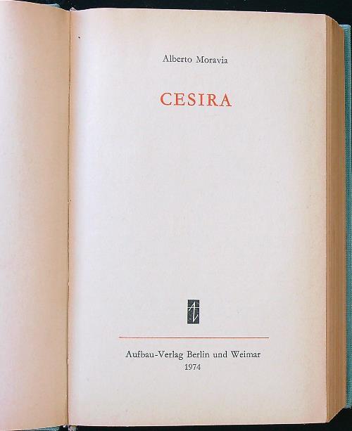 Cesira - Alberto Moravia - copertina