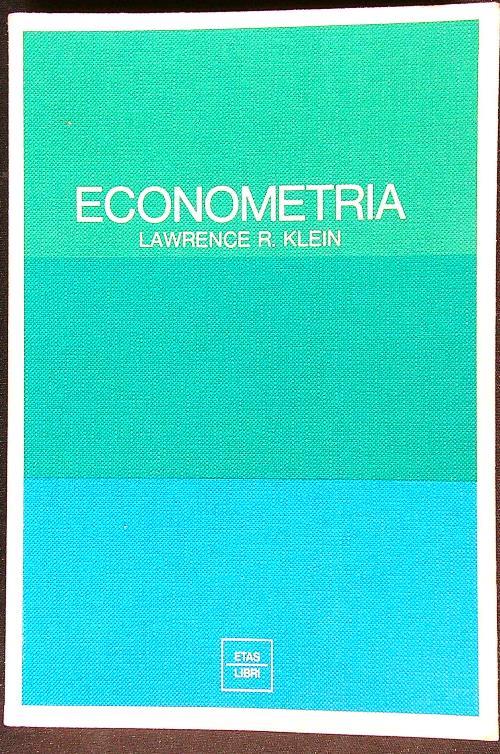 Econometria - Lawrence R. Klein - copertina