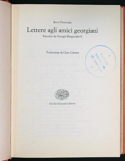 Lettere agli amici georgiani - Boris Pasternak - copertina