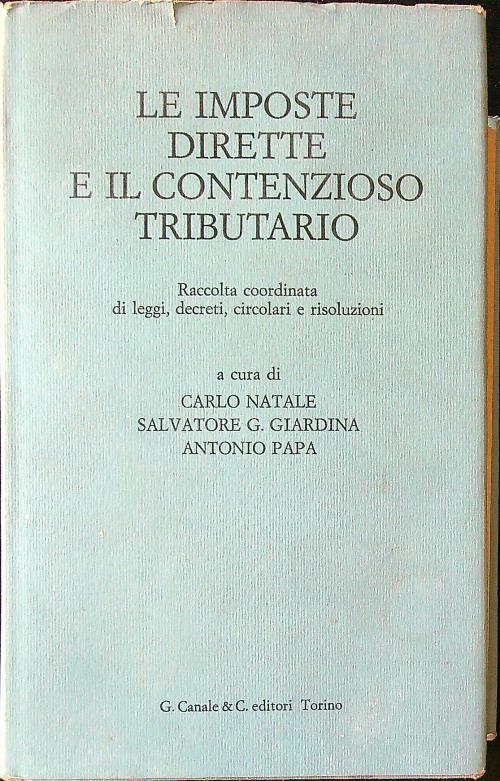 Le imposte dirette e il contenzioso tributario - Natale - copertina
