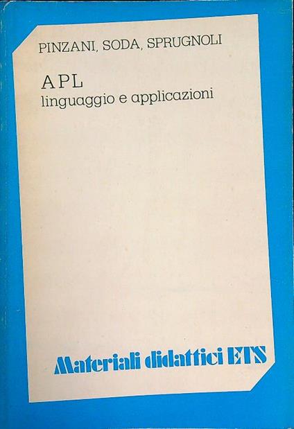 APL Linguaggio e applicazioni - copertina