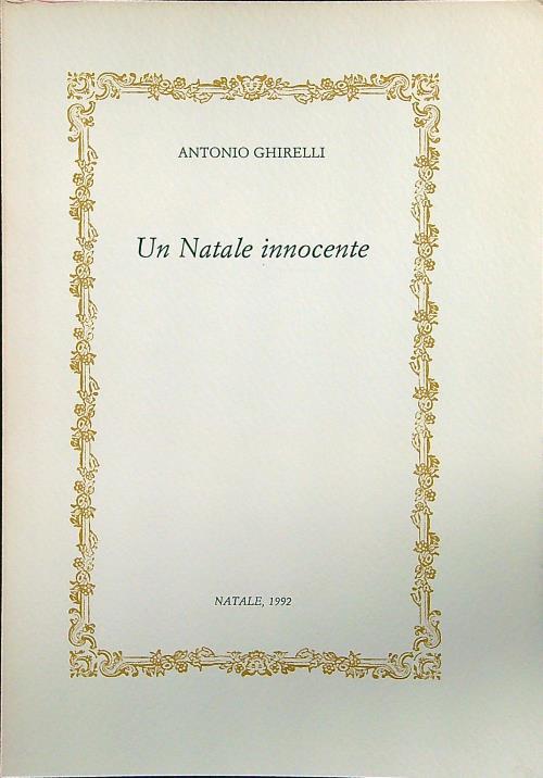 Un Natale innocente - Antonio Ghirelli - copertina