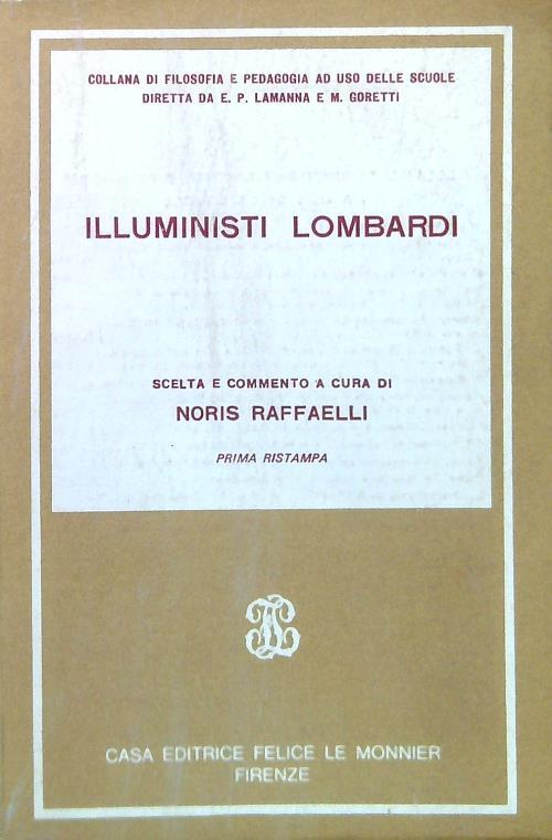 Illuministi lombardi - Noris Raffaelli - copertina