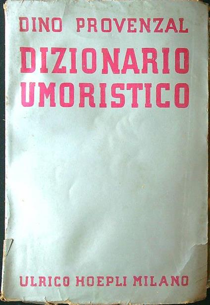 Dizionario umoristico - Dino Provenzal - copertina