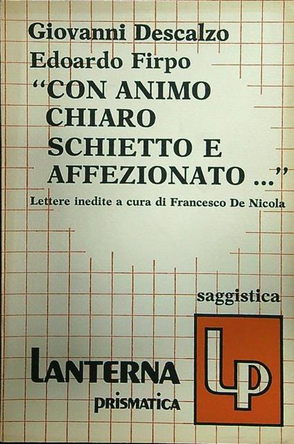 Lettere inedite - Descalzo - copertina