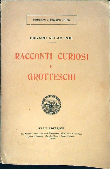 Racconti curiosi e grotteschi - Edgar Allan Poe - copertina