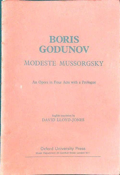 Boris Godunov. An opera in four acts with a prologue