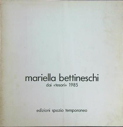 Mariella Bettineschi dai tesori 1985 - Domenico Bartoli - copertina